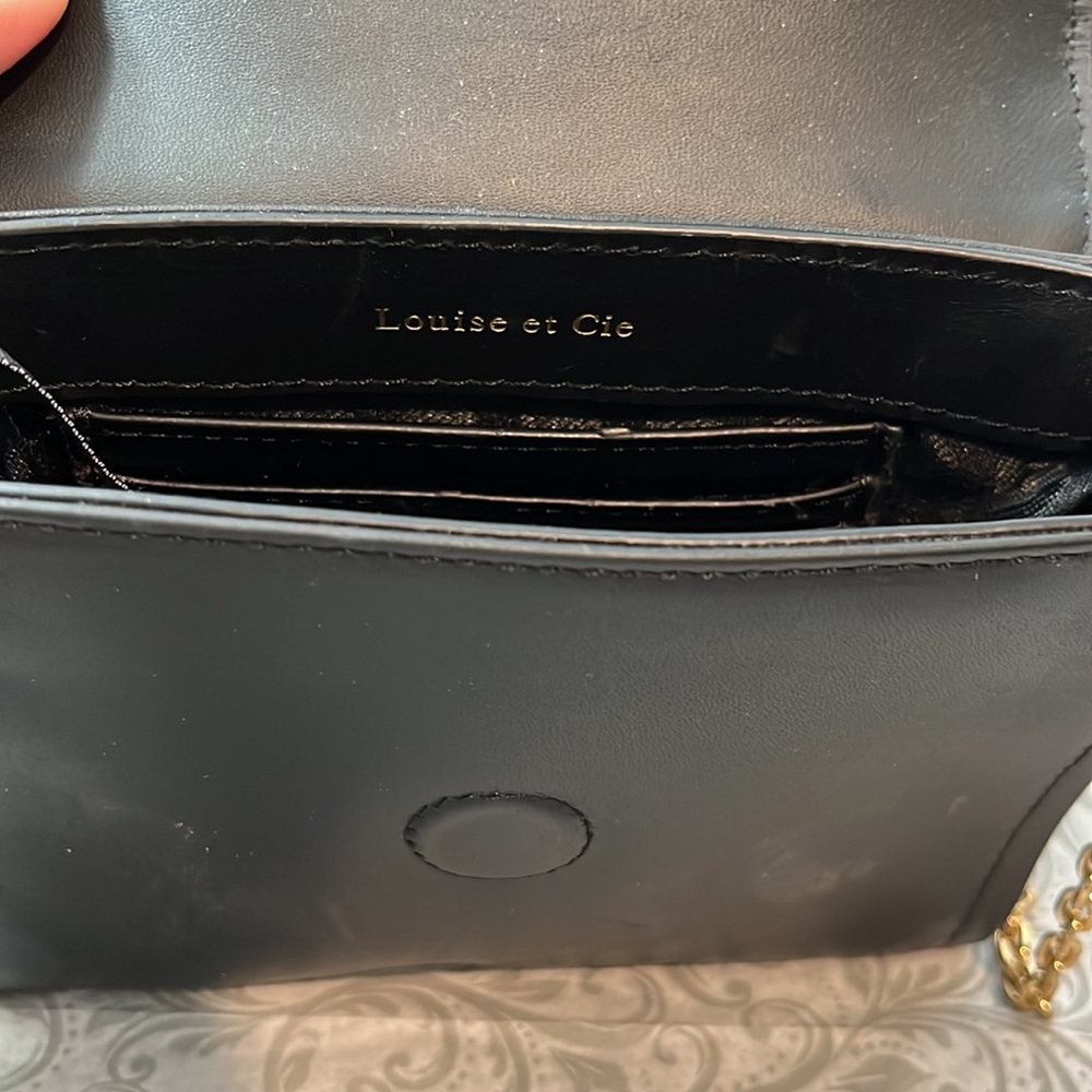 Louise et cie 100% leather, real cow hair fur crossbody NWOT - Picture 7 of 15